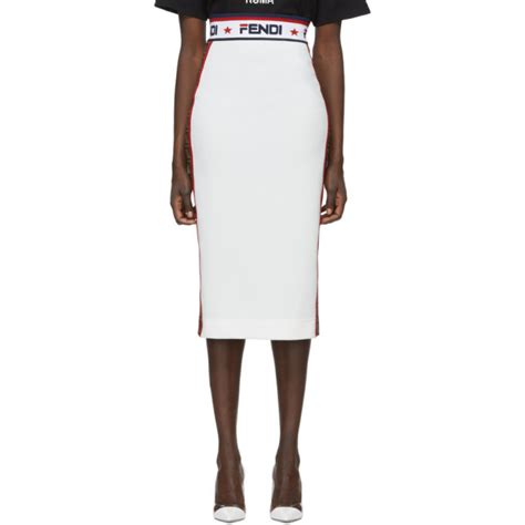 fendi white pencil skirt